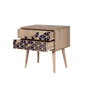 Hanah Home Two - 123 Mesilla de Noche Roble Sonoma con 2 Cajones